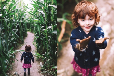 girl in corn maze