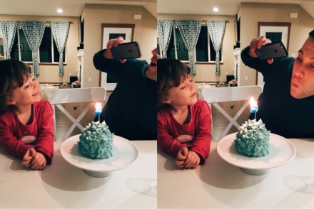 blowing out birthday candles